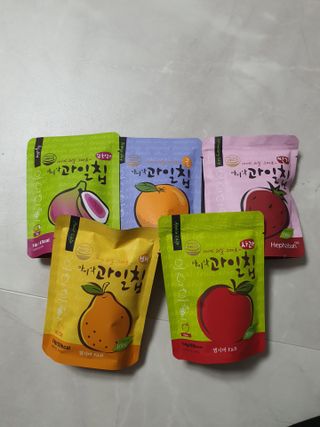 아비삭과일칩 5종 /딸기,사과,배,귤,무화과 5종 — 3.5점을 준 리뷰어가 2021년 5월 올린 사용 사진