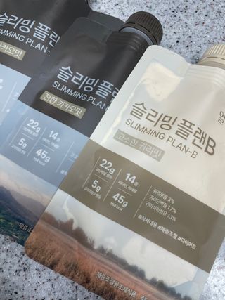 일일하우 슬리밍 플랜B 고소한 귀리맛, 진한 카카오맛 (체중조절식) — 5점을 준 리뷰어가 2023년 7월 올린 사용 사진