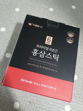 [푸름웰니스] 프리미엄 6년근 홍삼스틱 3mg x 100포 — 5점을 준 리뷰어가 2022년 3월 올린 사용 사진