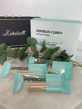 페페로니 클린플러스 덴탈치킨껌 10g x 14p — 5점을 준 리뷰어가 2021년 7월 올린 사용 사진