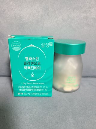 체인미 엘라스틴 콜라겐으로 이뻐진데이 500mg x 30정 — 4점을 준 리뷰어가 2021년 12월 올린 사용 사진