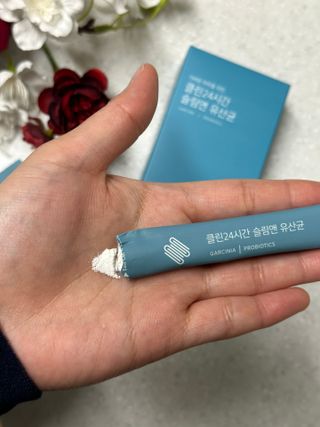 클린24시간 슬림앤유산균 1박스 (3.5g X 15포) — 5점을 준 리뷰어가 2023년 1월 올린 사용 사진