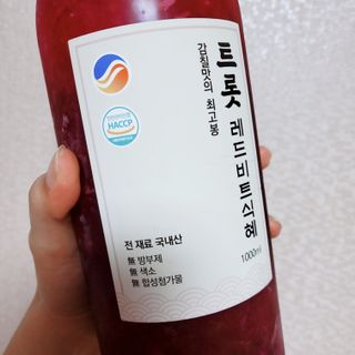 트롯전통식혜 트롯레드비트식혜 1리터 +500리터 — 5점을 준 리뷰어가 2021년 5월 올린 사용 사진