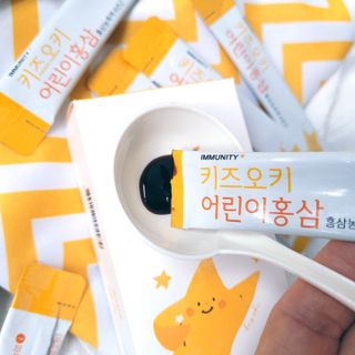 [이뮤니티플러스]우리아이 면역오키, 건강오키 _ 키즈오키 어린이홍삼 10포 1box — 5점을 준 리뷰어가 2022년 4월 올린 사용 사진