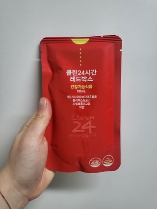 클린24시간 레드박스 1BOX(5포) + 전용보틀(500ml) — 5점을 준 리뷰어가 2024년 2월 올린 사용 사진