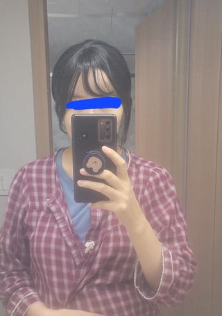 핑크에이지 [렛츠뱅] 수제 시스루뱅 라지 — 4.5점을 준 리뷰어가 2023년 1월 올린 사용 사진