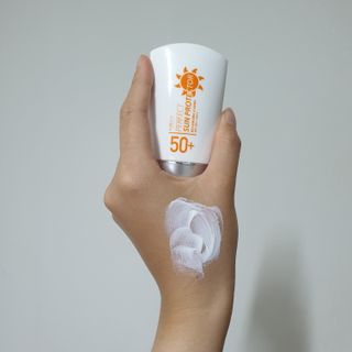 약손명가코스메틱 에오스보떼 퍼펙트 선 프로텍터 선크림 / 인_아웃 스킨 핏 비비크림 세트 구성 — 5점을 준 리뷰어가 2021년 7월 올린 사용 사진