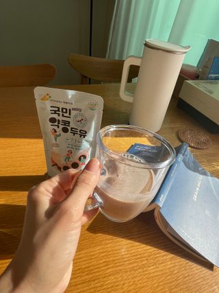 국민바이오 약콩두유 — 4점을 준 리뷰어가 2022년 5월 올린 사용 사진