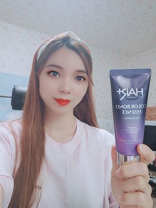 헤어플러스 컬러본드 샴푸300+트리트먼트300+에센스95 — 5점을 준 리뷰어가 2021년 3월 올린 사용 사진