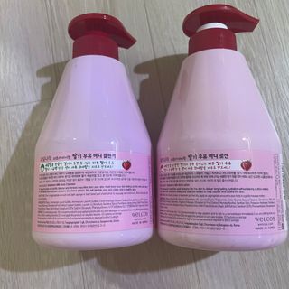 [과일나라] 피부가 마시는 딸기우유 바디클렌저&바디로션 — 3점을 준 리뷰어가 2022년 2월 올린 사용 사진