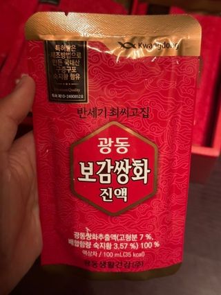 광동생활건강 [광동]진하고 깊은 풍미, 광동 보감쌍화진액 100mL * 18포 — 4.5점을 준 리뷰어가 2024년 7월 올린 사용 사진