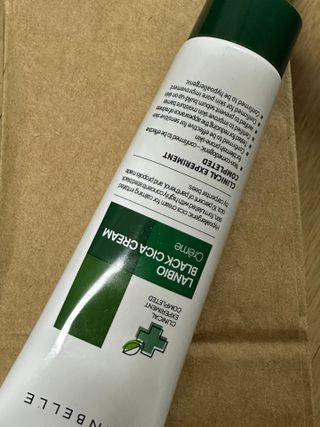 랑벨 랑바이오 블랙 시카 크림 50ml(블랙비 프로폴리스, 시카 4종, 판테놀 10 함유) — 5점을 준 리뷰어가 2023년 2월 올린 사용 사진
