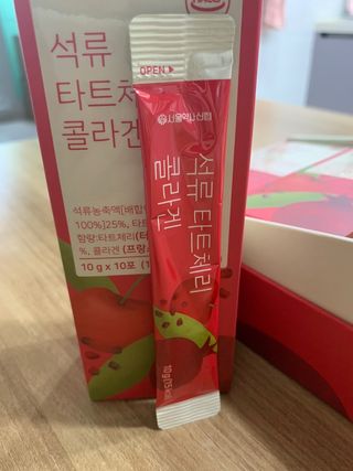 서울약사신협_석류 타트체리 콜라겐_10g x 30포 — 5점을 준 리뷰어가 2021년 7월 올린 사용 사진