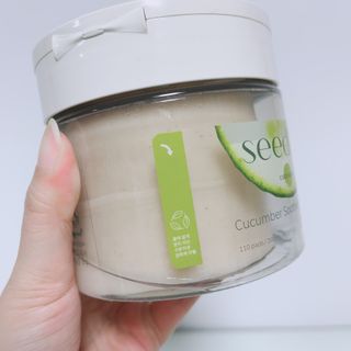 씨드렛 큐컴버 수딩 토너 패드 — 5점을 준 리뷰어가 2023년 2월 올린 사용 사진