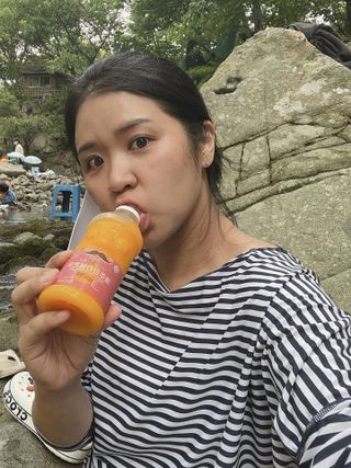 탐라원 제주의 맛, 몬딱주스 4종세트 - 한라봉몬딱주스, 천혜향몬딱주스, 청귤에이드, 당근몬딱주스 — 5점을 준 리뷰어가 2021년 8월 올린 사용 사진