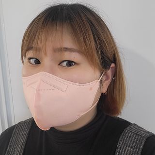 애니가드키즈 새부리형  소형L 5컬러 각 10매입 [크리미베이지, 코튼핑크, 블루레이크, 페일로즈, 민트그린] — 5점을 준 리뷰어가 2022년 2월 올린 사용 사진