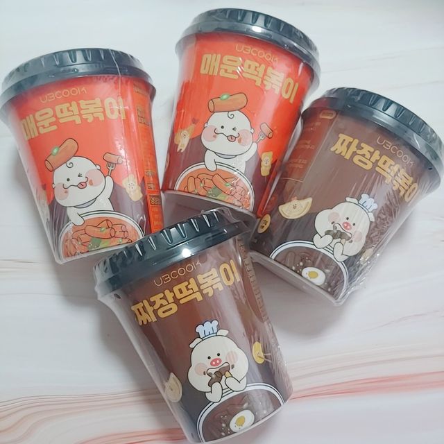 유비쿡 컵떡볶이 매운컵떡볶이2개/ 짜장컵떡볶이 2개  총 4개세트 리뷰 사진
