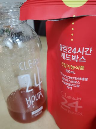 클린24시간 레드박스 1BOX(5포) + 전용보틀(500ml) — 5점을 준 리뷰어가 2024년 3월 올린 사용 사진
