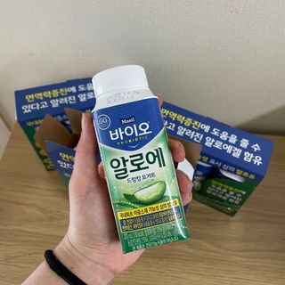 LIVE 매일바이오 알로에 드링킹 요거트 — 5점을 준 리뷰어가 2022년 4월 올린 사용 사진