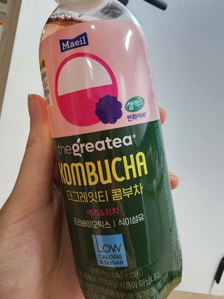 더그레잇티 콤부차 [매일유업] 더그레잇티 44kcal 콤부차 300ml *12개입 (오리지널 6개+베리리치 6개) — 4점을 준 리뷰어가 2023년 8월 올린 사용 사진