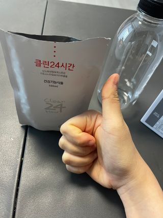 클린24시간 1BOX(5포) + 전용보틀(500ml) — 5점을 준 리뷰어가 2023년 2월 올린 사용 사진