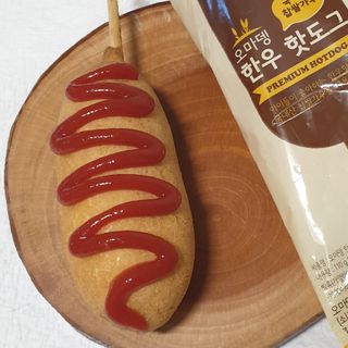 오마뎅 한우핫도그 — 5점을 준 리뷰어가 2021년 5월 올린 사용 사진