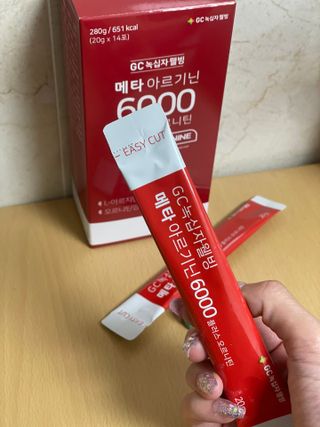 메타아르기닌 GC녹십자웰빙 메타 아르기닌 6000 플러스 오르니틴 — 5점을 준 리뷰어가 2022년 11월 올린 사용 사진