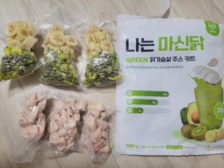 수플먼트 나는 마신닭!! 닭가슴살 주스키트, 먹기 힘들었던 닭가슴살 이제는 마시자 — 4.5점을 준 리뷰어가 2023년 2월 올린 사용 사진