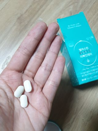체인미 엘라스틴 콜라겐으로 이뻐진데이 500mg x 30정 — 5점을 준 리뷰어가 2021년 12월 올린 사용 사진