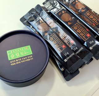 프리마인 자체 기업부설 연구소에서 찾아낸 건강한 수면의 비밀.  슬립토 플러스 30포 — 4점을 준 리뷰어가 2021년 11월 올린 사용 사진