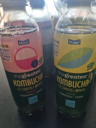 더그레잇티 콤부차 [매일유업] 더그레잇티 44kcal 콤부차 300ml *12개입 (오리지널 6개+베리리치 6개) — 5점을 준 리뷰어가 2023년 8월 올린 사용 사진