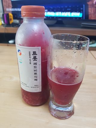 트롯전통식혜 트롯레드비트식혜 1리터 +500리터 — 5점을 준 리뷰어가 2021년 5월 올린 사용 사진