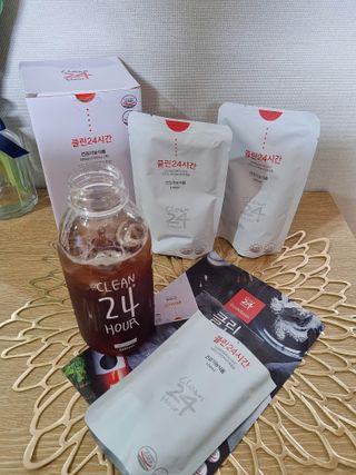 클린24시간 1BOX(5포) + 전용보틀(500ml) — 5점을 준 리뷰어가 2022년 7월 올린 사용 사진