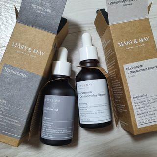 마리엔메이 히알루로닉스 세럼 ,나이아신아마이드 모과 세럼, 마린콜라겐 세럼, 청귤 흰목이버섯 추출물 세럼 — 5점을 준 리뷰어가 2021년 10월 올린 사용 사진