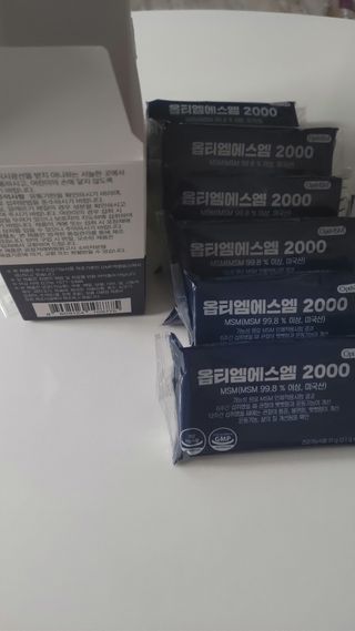 바른비타민 옵티엠에스엠2000 1박스 60포 관절 연골 복합건강기능식품 — 4.5점을 준 리뷰어가 2021년 7월 올린 사용 사진