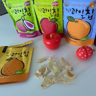 아비삭과일칩 5종 /딸기,사과,배,귤,무화과 5종 — 4점을 준 리뷰어가 2021년 5월 올린 사용 사진