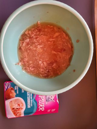 비타크래프트 고양이 수프 50g 3가지맛 x4팩씩 총 12팩 — 5점을 준 리뷰어가 2021년 8월 올린 사용 사진