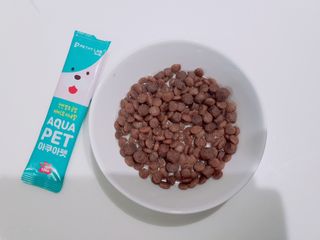 펫시랩 반려견용 액상 프리바이오틱스 아쿠아펫 — 3.5점을 준 리뷰어가 2021년 1월 올린 사용 사진