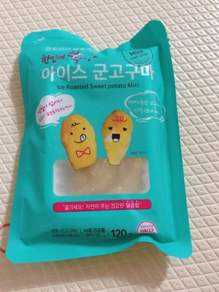 해뜨온 껍질없는 한입아이스 군고구마 120g x 4개 — 5점을 준 리뷰어가 2021년 9월 올린 사용 사진