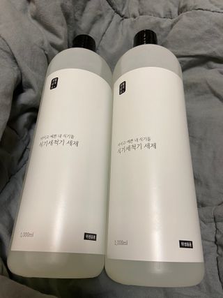 [생활공작소] 식기세척기용 액체세제  X 2개입 — 5점을 준 리뷰어가 2020년 12월 올린 사용 사진