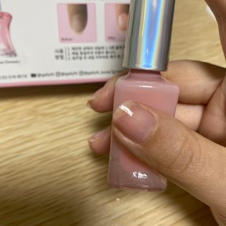 젤리핏 피치리페어 10ml 피치 컬러영양제 효과있는 손톱강화제 — 3점을 준 리뷰어가 2022년 7월 올린 사용 사진
