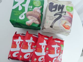[풀무원] 자연은맛있다 정면, 백면, 홍면  세트 — 5점을 준 리뷰어가 2021년 4월 올린 사용 사진