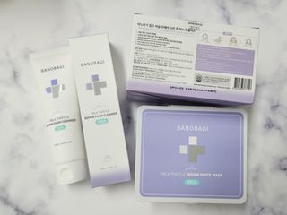 바노바기 코스메틱 바노바기 밀크씨슬 리페어 시카 폼 클렌저 플러스 120ml + 퀵 마스크 플러스 30매 — 5점을 준 리뷰어가 2023년 8월 올린 사용 사진