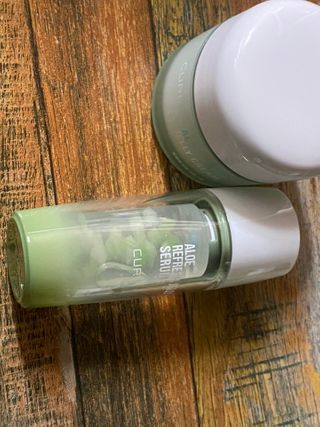 김정문알로에 큐어 큐어 알로에 리프레쉬 젤리 세럼, 큐어 알로에 하이드로 젤리 크림 — 5점을 준 리뷰어가 2021년 2월 올린 사용 사진