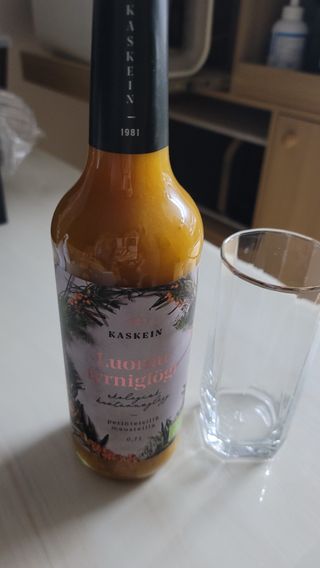H365 [Kaskein Luomutyrniglögi] 핀란드 전통 무알콜 멀드와인 시벅톤 글로기 — 5점을 준 리뷰어가 2021년 4월 올린 사용 사진