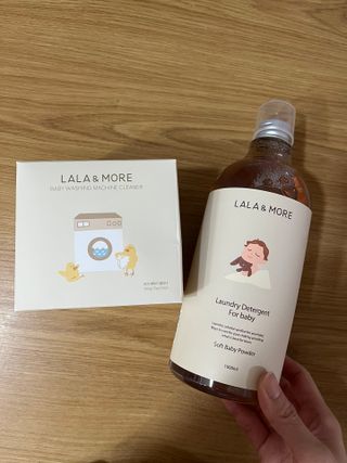 라라앤모어 유아 액체세제+세탁기클리너 — 5점을 준 리뷰어가 2022년 3월 올린 사용 사진