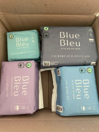 블루블루 유기농 순면 커버 생리대 — 5점을 준 리뷰어가 2021년 1월 올린 사용 사진