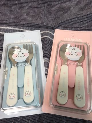 유비맘 스푼포크 케이스 세트 1+1 _컬러랜덤 발송 — 5점을 준 리뷰어가 2021년 2월 올린 사용 사진