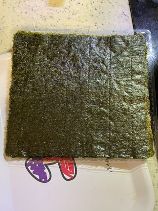 해풀잎 누구나 김밥*1ea [(혼합야채 35g *1ea,  김밥김 (5g, 5ea),  양념간장 (6g, 5ea), 참기름(5g, 2ea)] — 4점을 준 리뷰어가 2022년 11월 올린 사용 사진