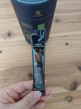 프리마인 자체 기업부설 연구소에서 찾아낸 건강한 수면의 비밀.  슬립토 플러스 30포 — 5점을 준 리뷰어가 2023년 5월 올린 사용 사진